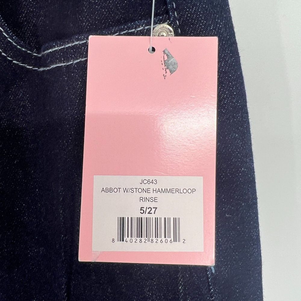 Juicy Couture Jeans Women 5/27 Blue Abbot Stone Hammerloop Rinse‎ Wide Leg JC643 - Picture 9 of 13